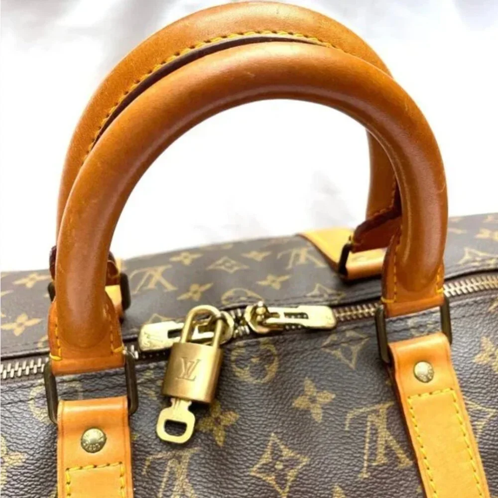 LOUIS VUITTON Bandouliere VINTAGE MONOGRAM KEEPALL 50 TRAVEL DUFFLE BAG